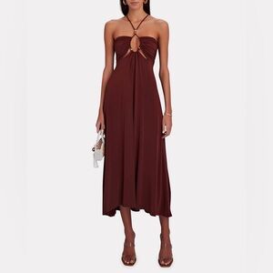 Brown cut out midi dress🤎